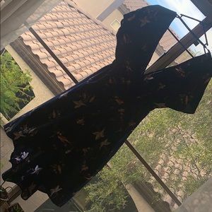 High low dress with swallows